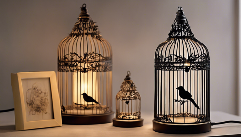 découvrez le lampadaire cage oiseau, une pièce unique qui apporte une touche de nature et de sérénité à votre intérieur. alliant design élégant et inspiration botanique, ce lampadaire illumine votre espace tout en ajoutant une note artistique. parfait pour ceux qui cherchent à harmoniser confort et esthétique.