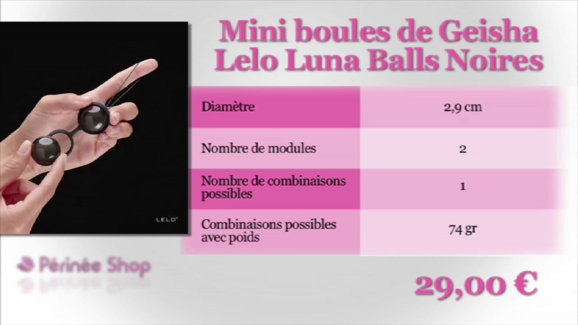 Boules de Geisha pour rééducation périnéale