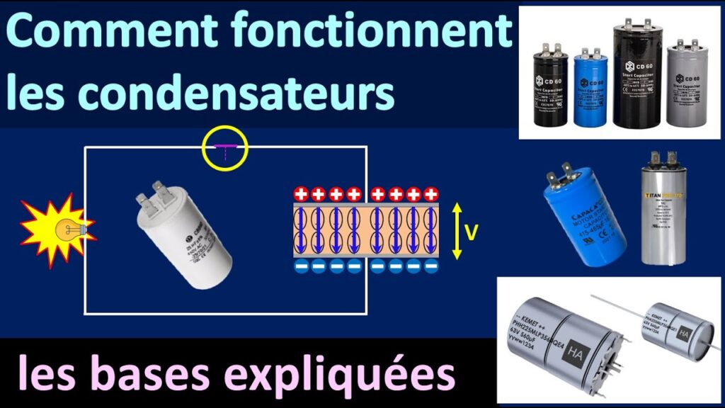 Schéma explicatif du fonctionnement d'un condensateur avec illustration des capacités et diélectriques