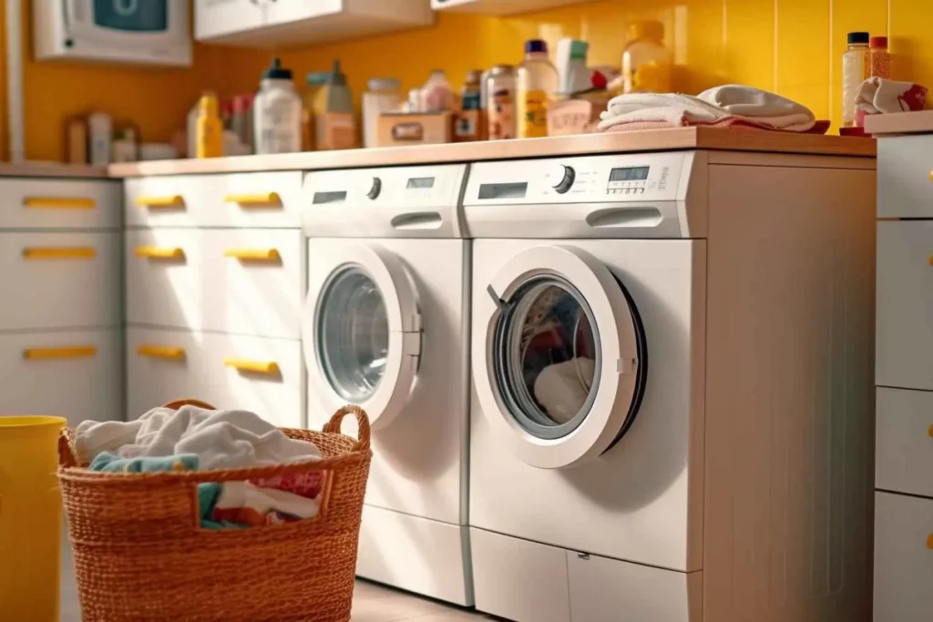 Sèche-linge pompe à chaleur écologique et économique en fonctionnement.