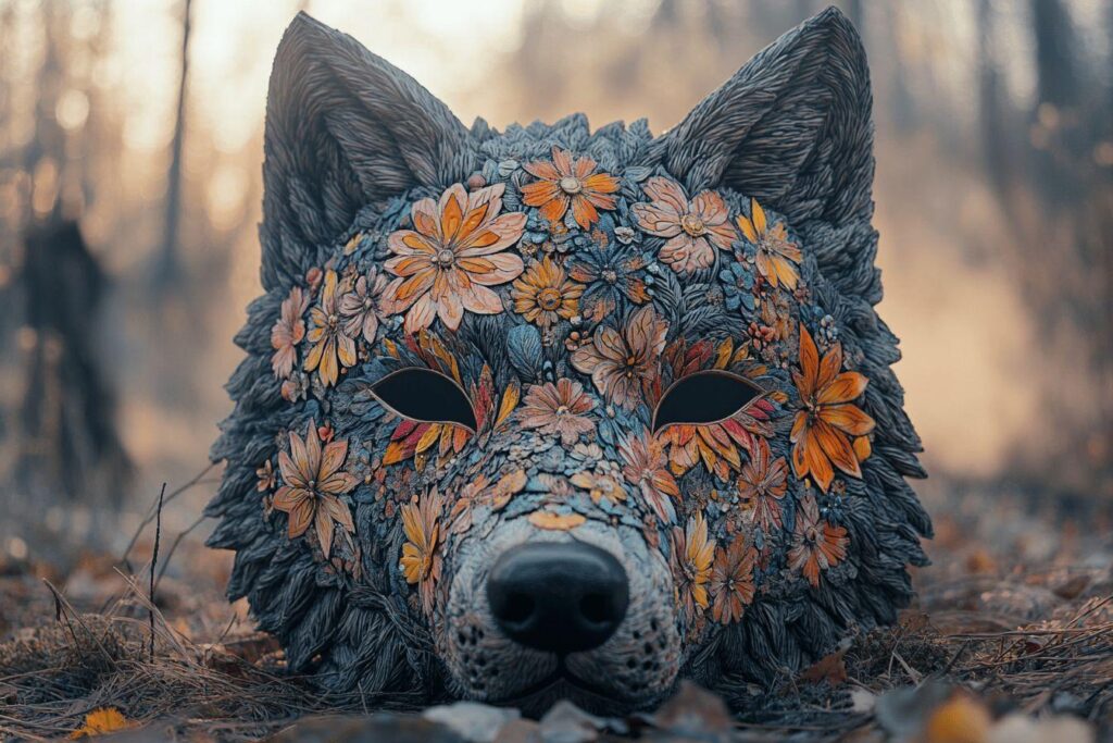 Comment décorer un masque loup ?