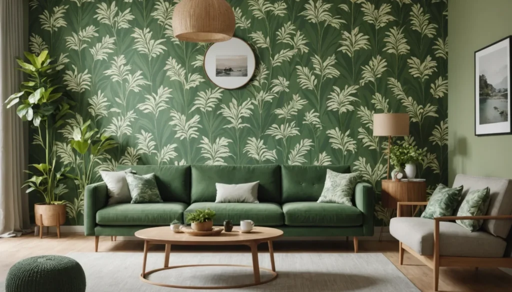 Papier peint vert de gris : comment intégrer cette tendance dans votre déco intérieure ?