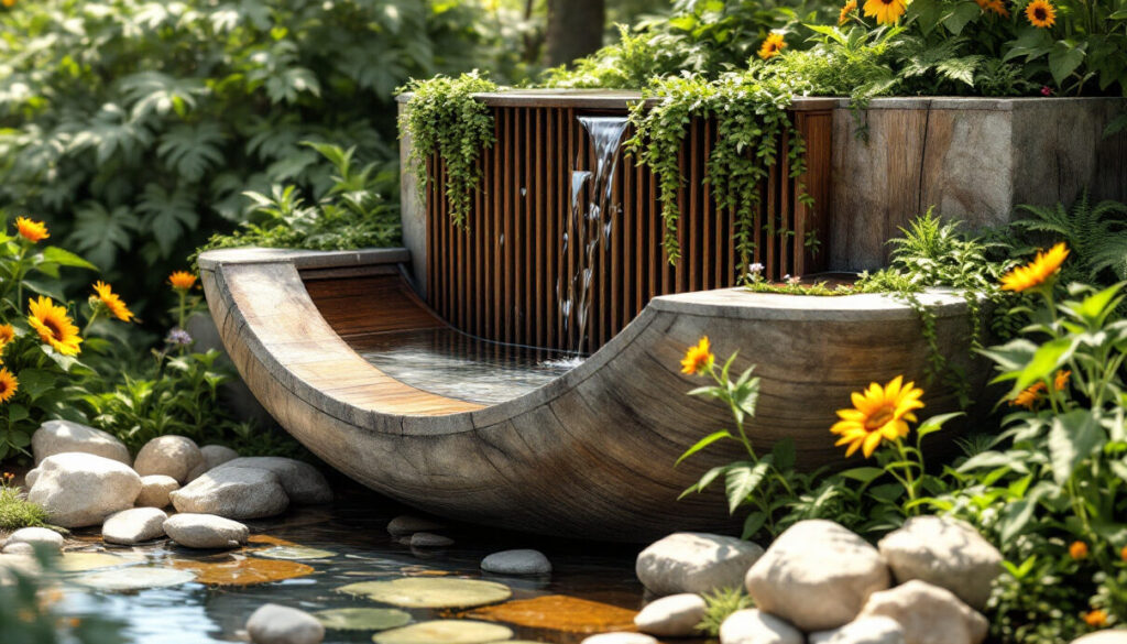 Récupérateur d’eau design: comment allier écologie et esthétique dans votre jardin?