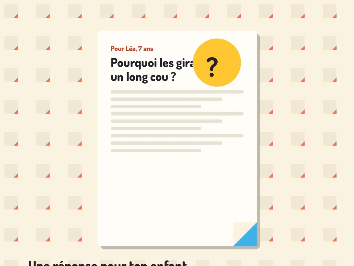 Une réponse pour ton enfant